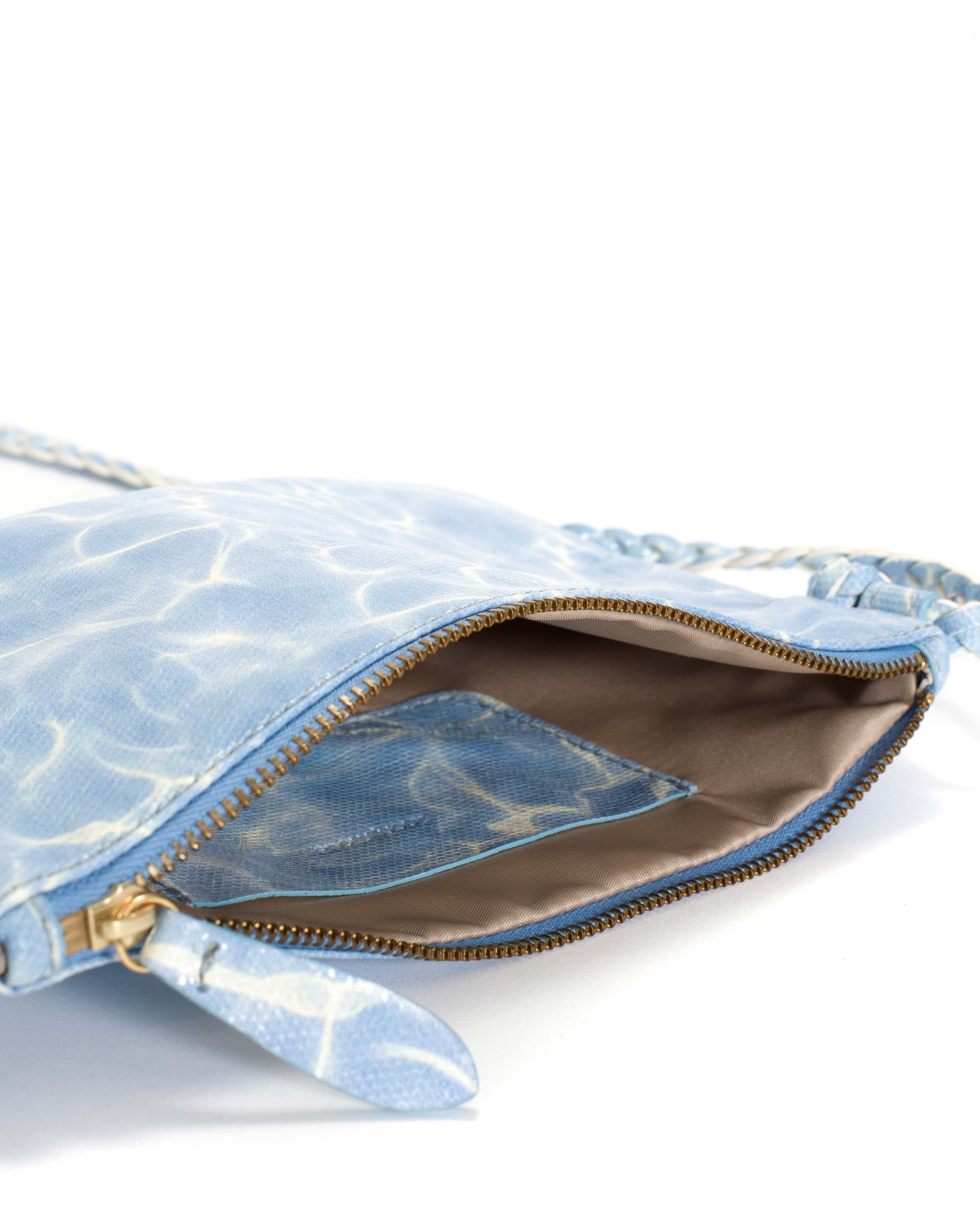 Thinna clutch Silky lamb print Pool blue - Anonymous Copenhagen