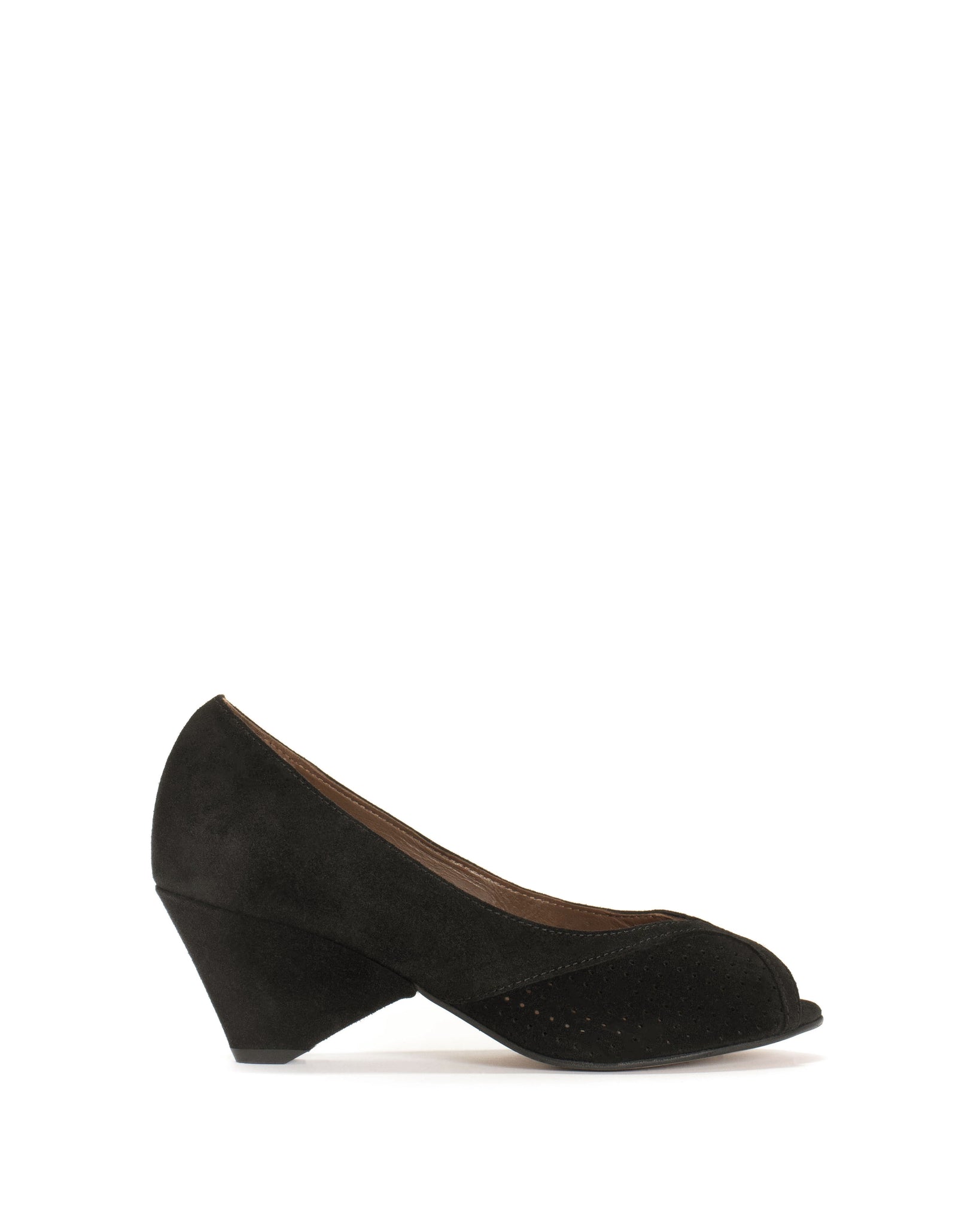 Tiffany triangle Calf suede Black - Anonymous Copenhagen Heels