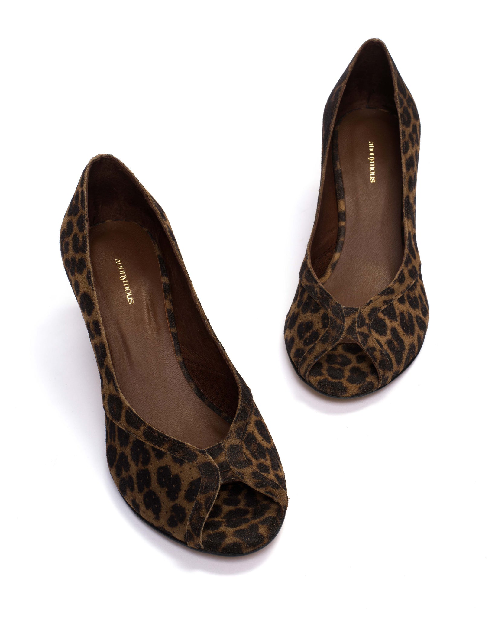 Tiffany stiletto Calf Suede Print Leopard - Anonymous Copenhagen