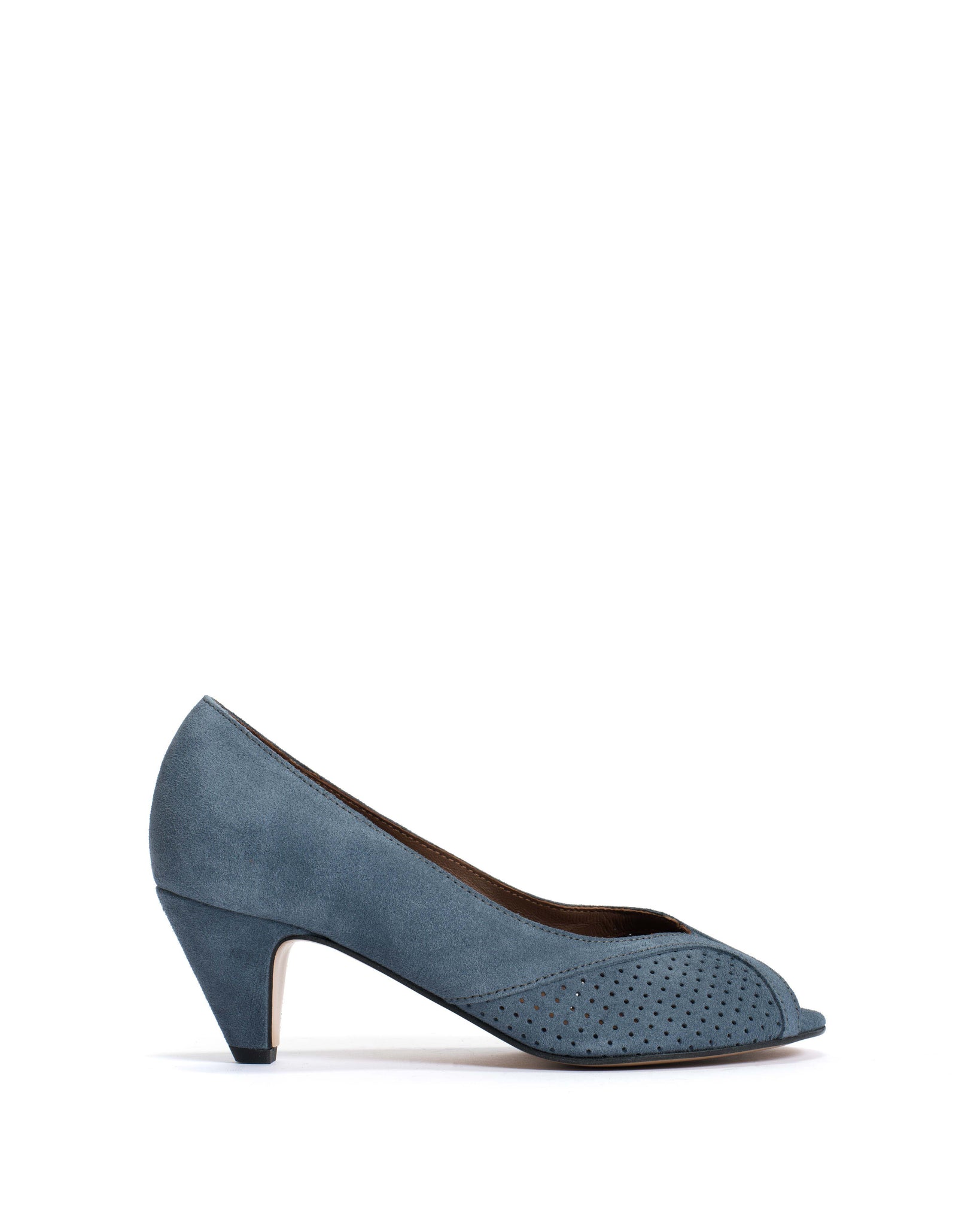 Tiffany stiletto Calf suede Denim blue - Anonymous Copenhagen