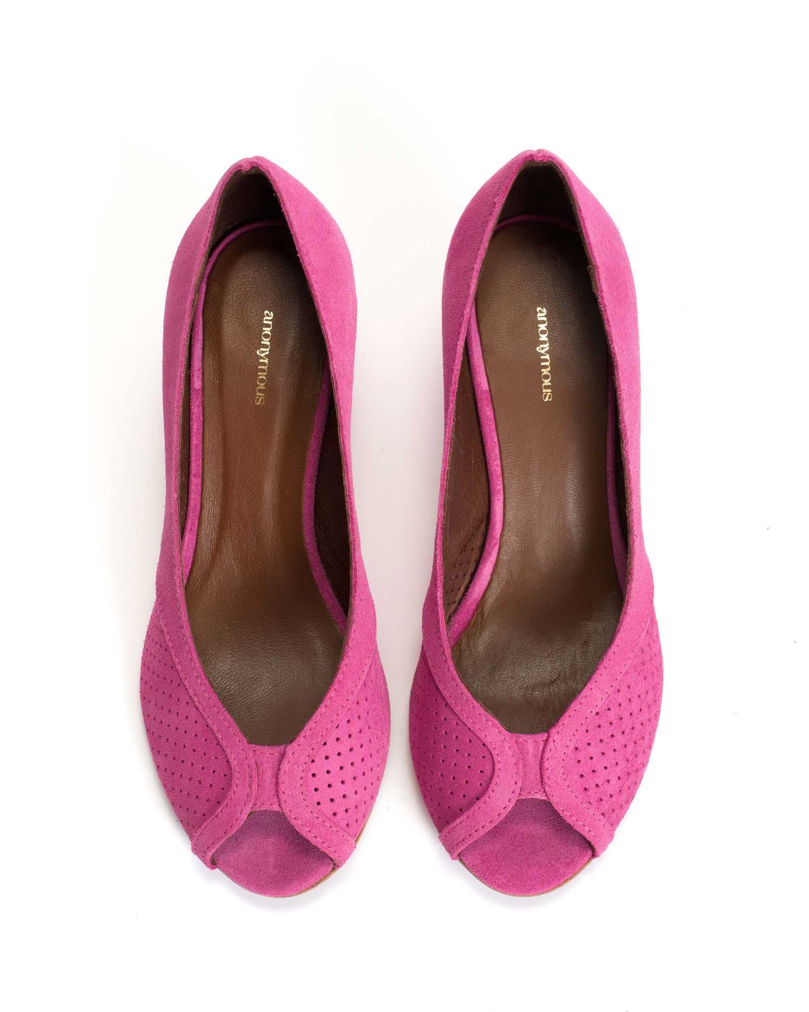 Tiffany stiletto Calf suede Raspberry sorbet - Anonymous Copenhagen