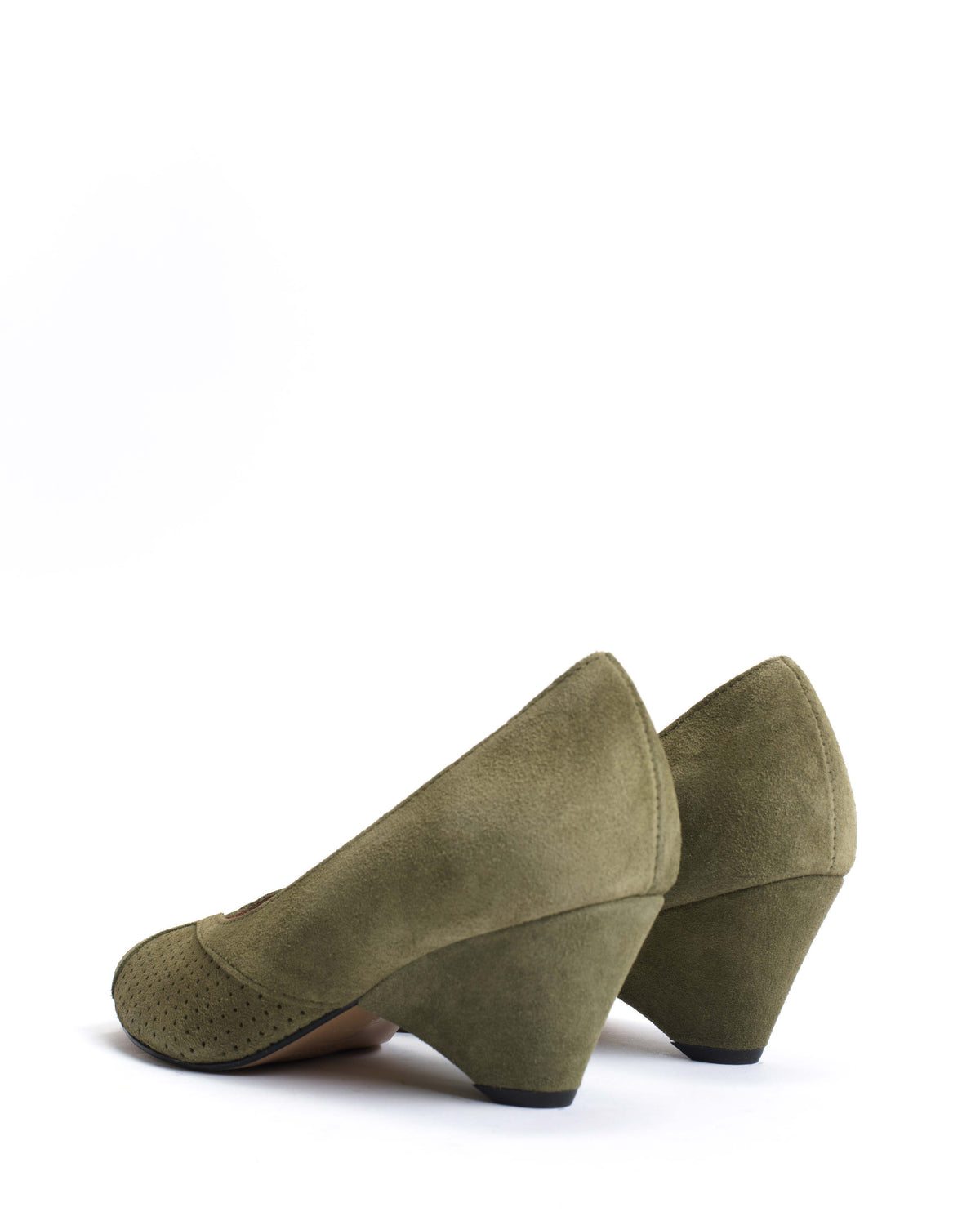 Tiffany triangle Calf suede Olive green