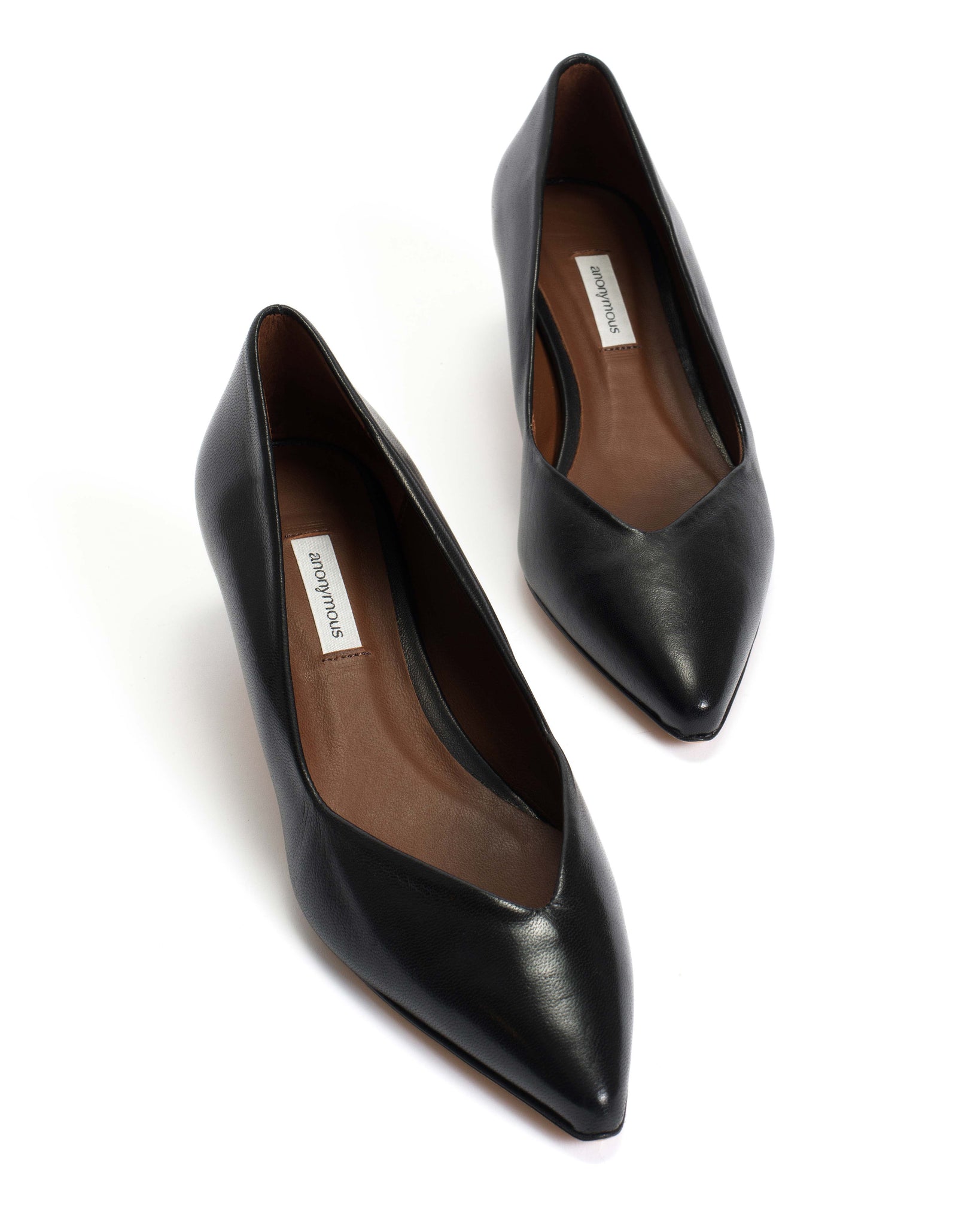 Trini 40 stiletto Shiny lamb Black - Anonymous Copenhagen