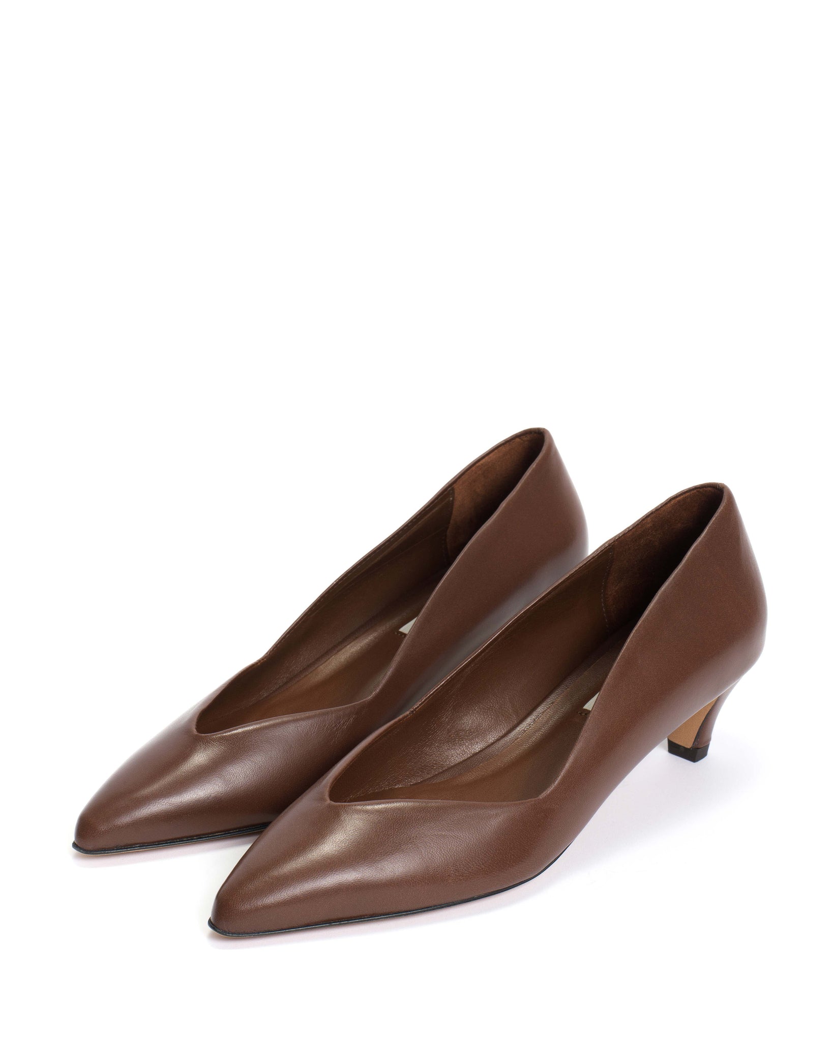 Trini 40 stiletto Shiny lamb Chocolate - Anonymous Copenhagen