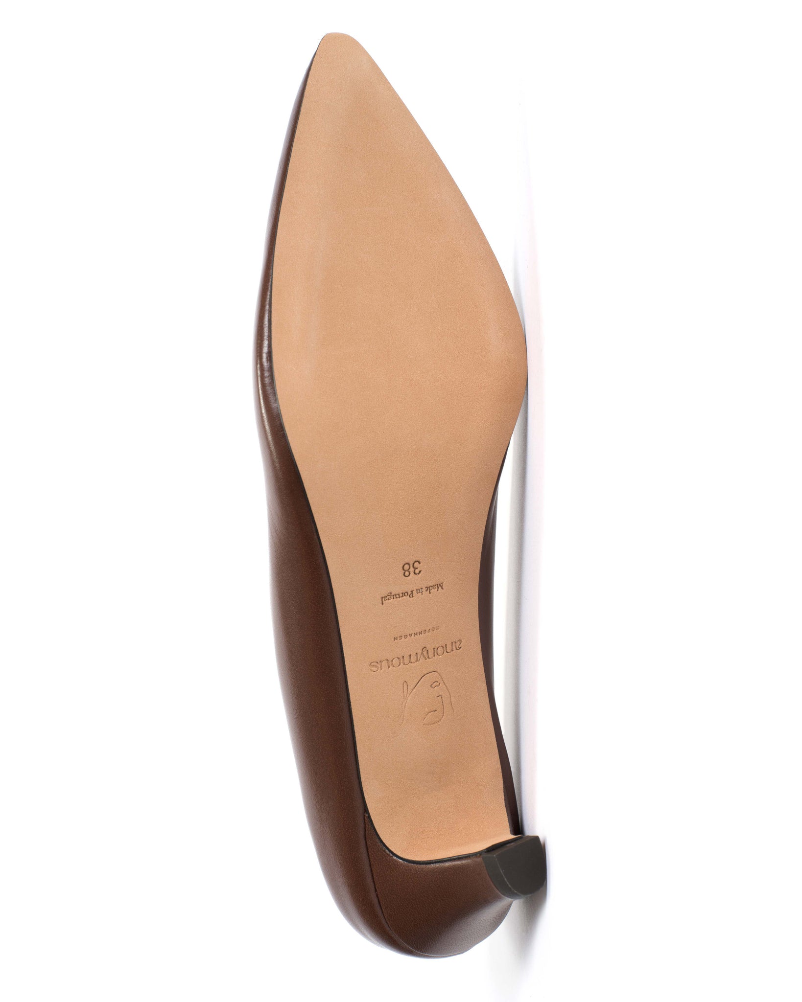 Trini 40 stiletto Shiny lamb Chocolate - Anonymous Copenhagen