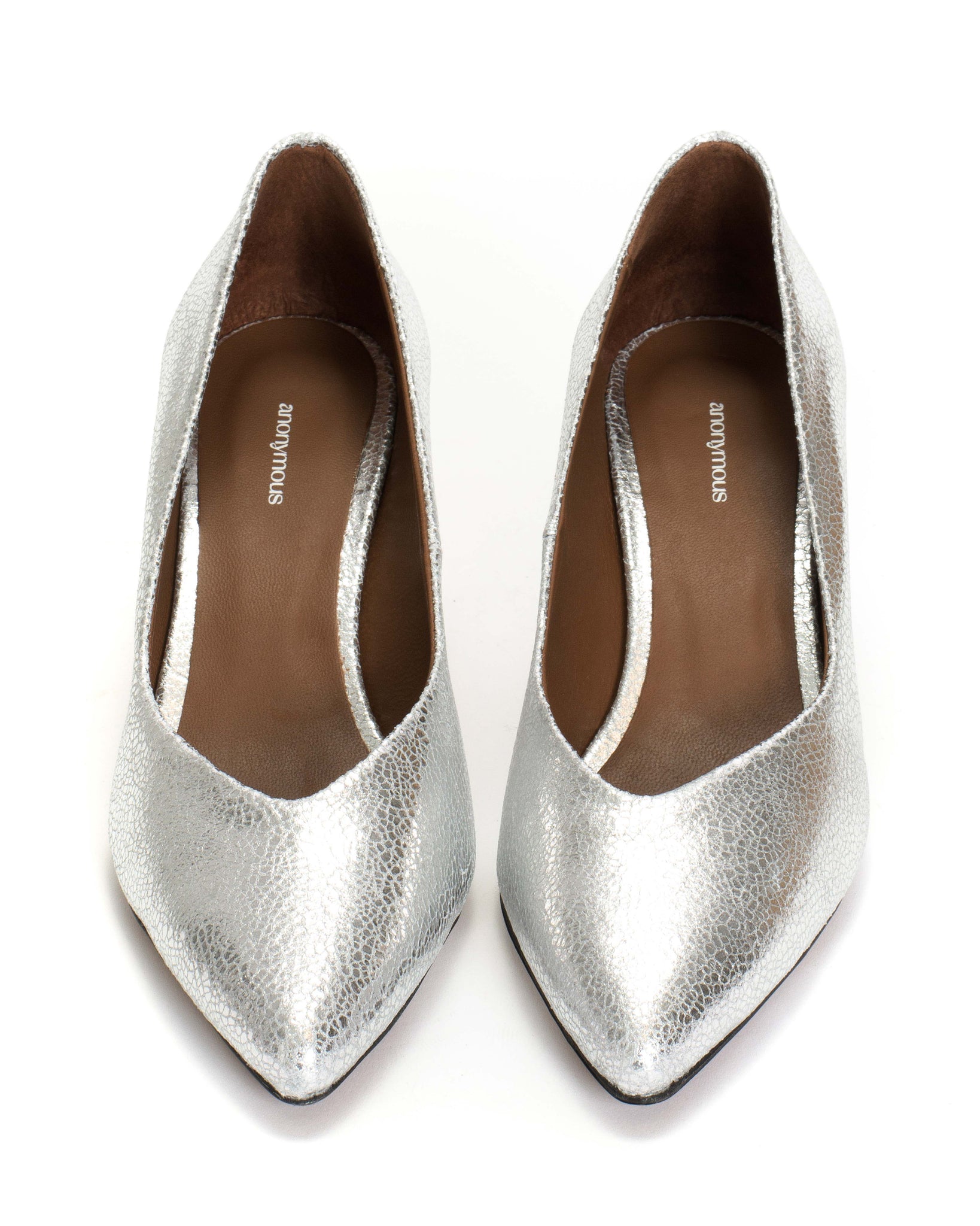 Trini 55 Crackled metallic goat Silver - Anonymous Copenhagen