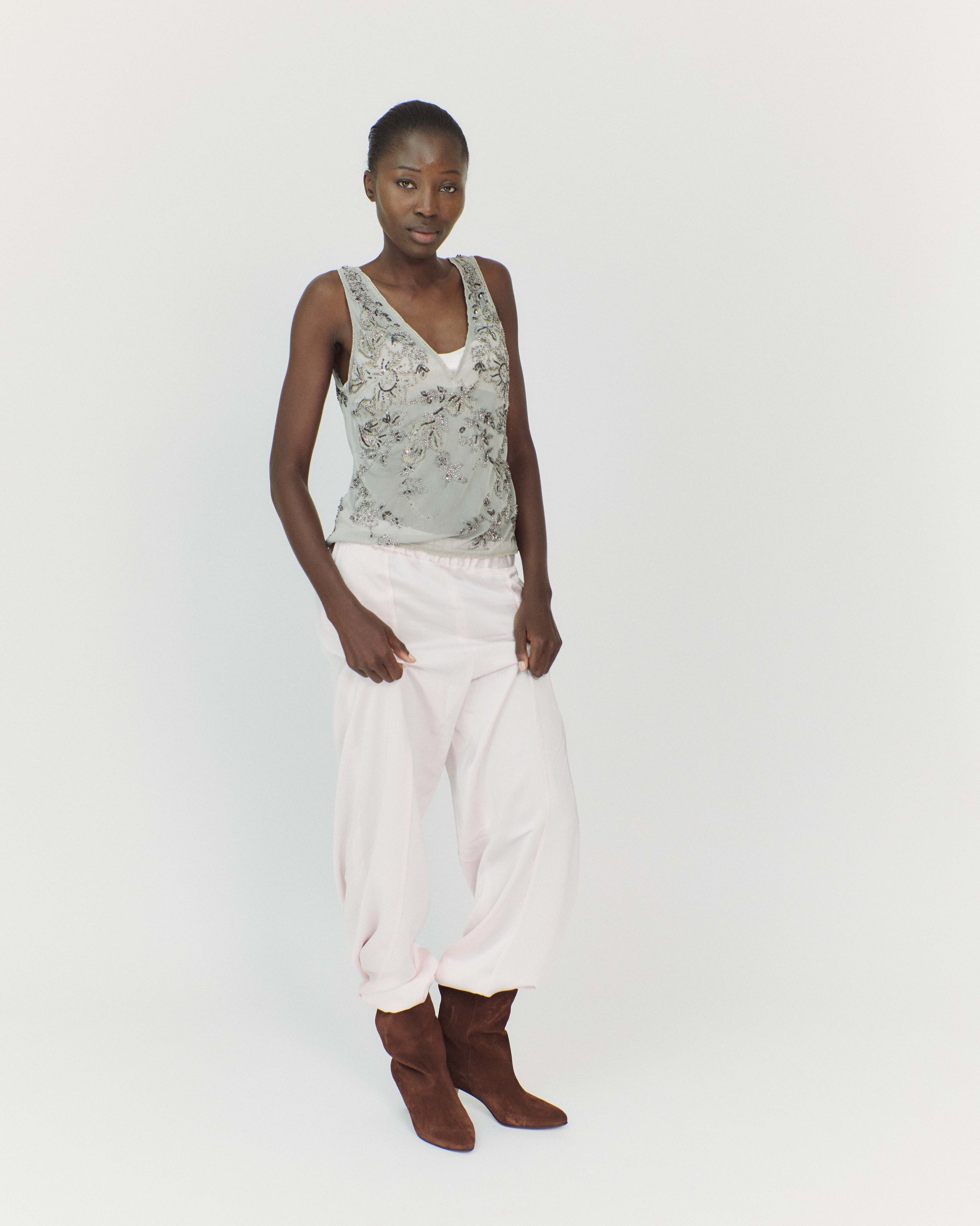 Vully 50 stiletto Calf suede Chocolate