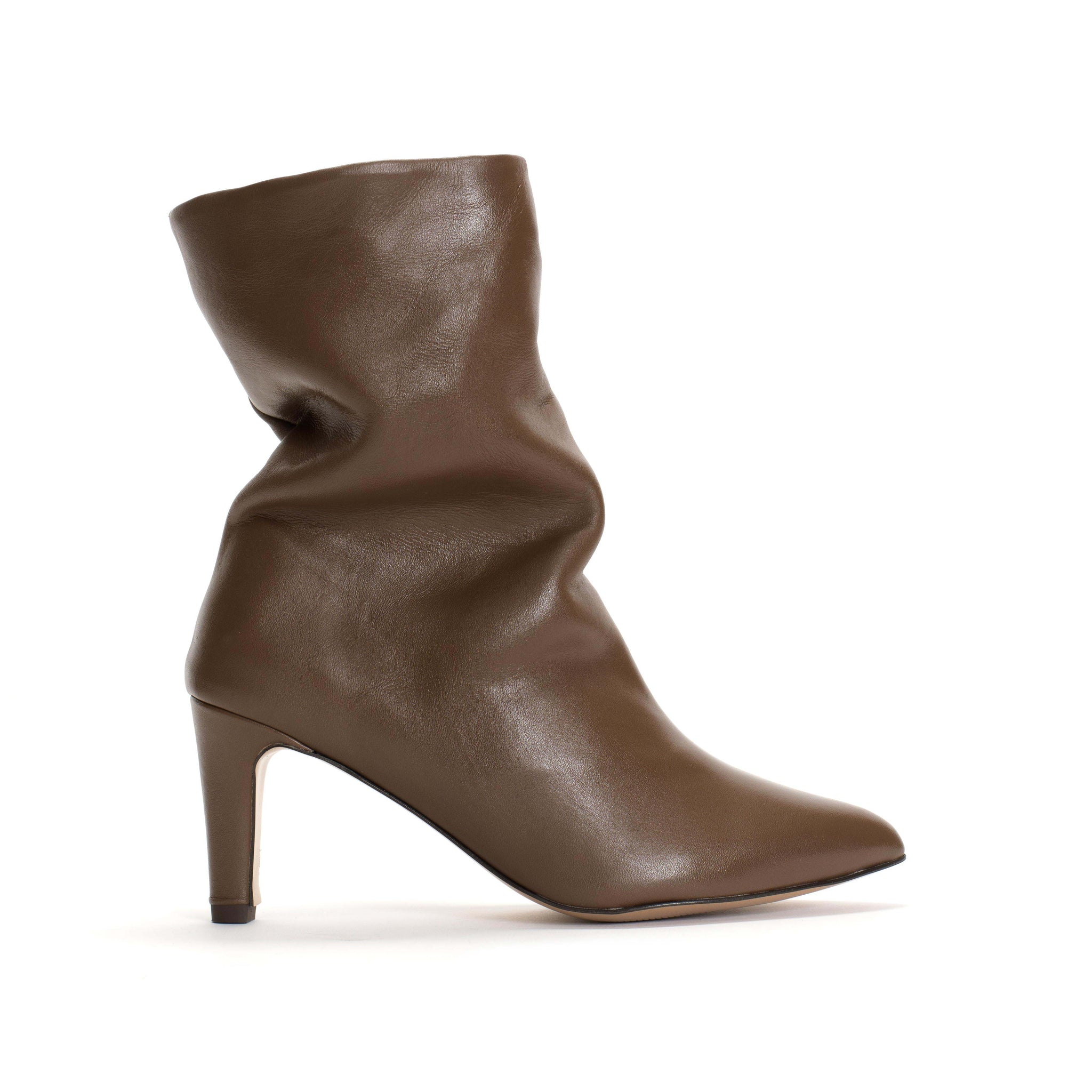 Vully 75 stiletto Soft calf Dark taupe - Anonymous Copenhagen