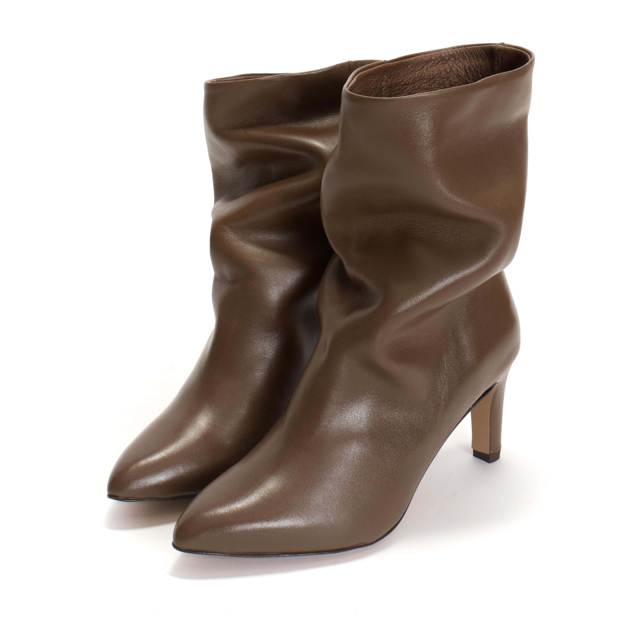 Vully 75 stiletto Soft calf Dark taupe - Anonymous Copenhagen