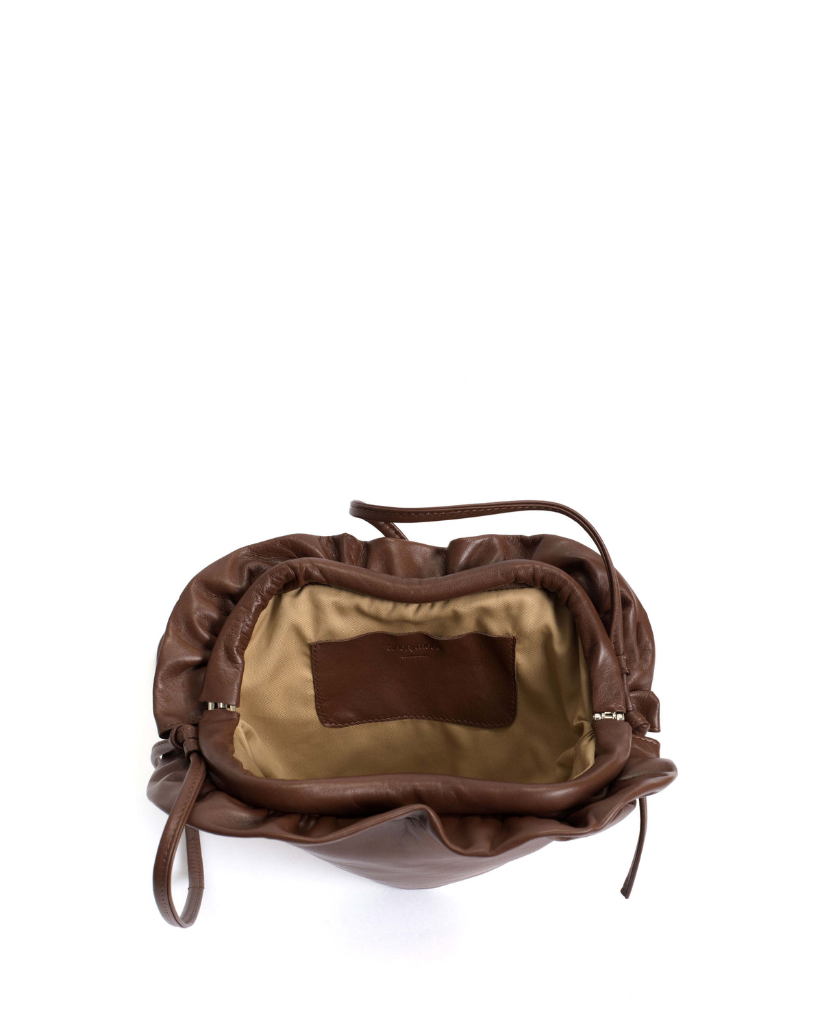 Zally classic heart bag Shiny lamb Chocolate