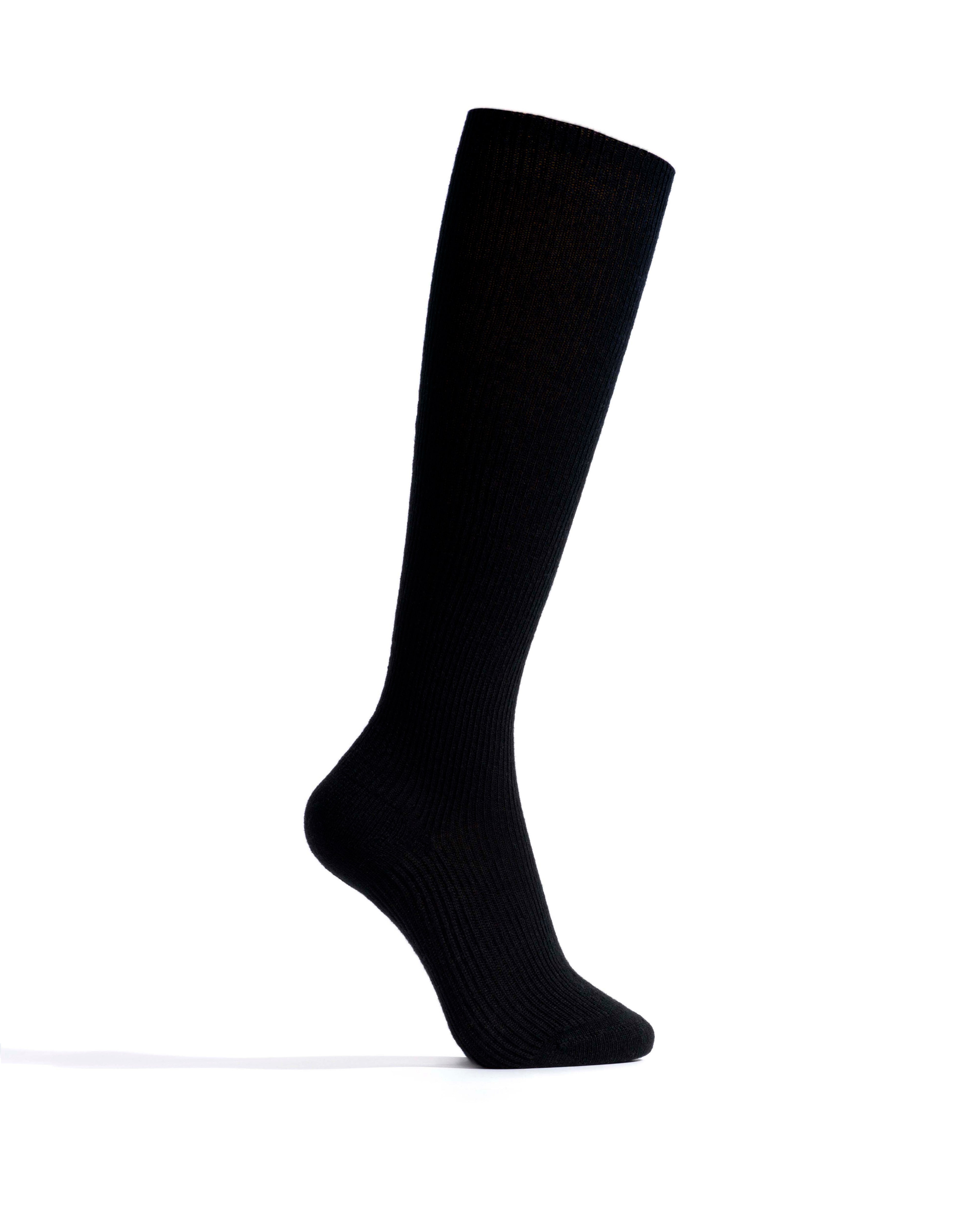Lanai knee-high cashmere socks 70% wool 30% cashmere Black