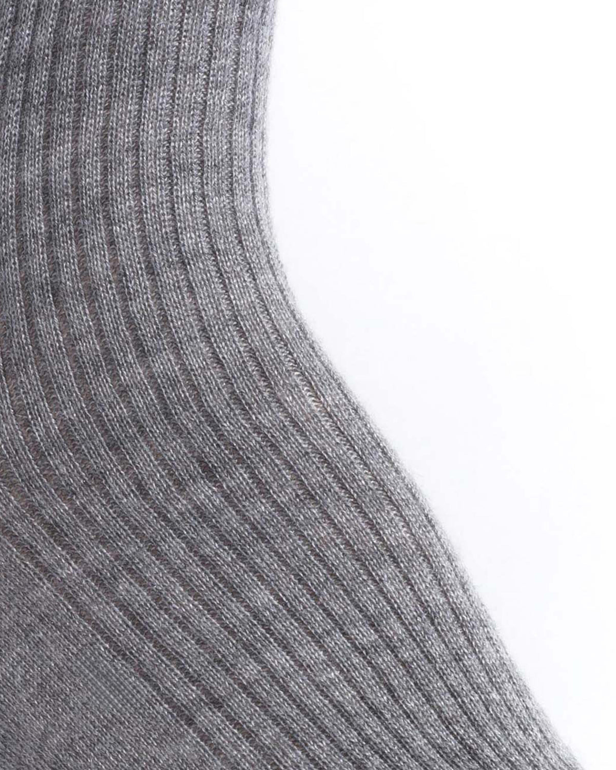 Ines knee-high silk cashmere socks 30% silk 70% cashmere Shark grey
