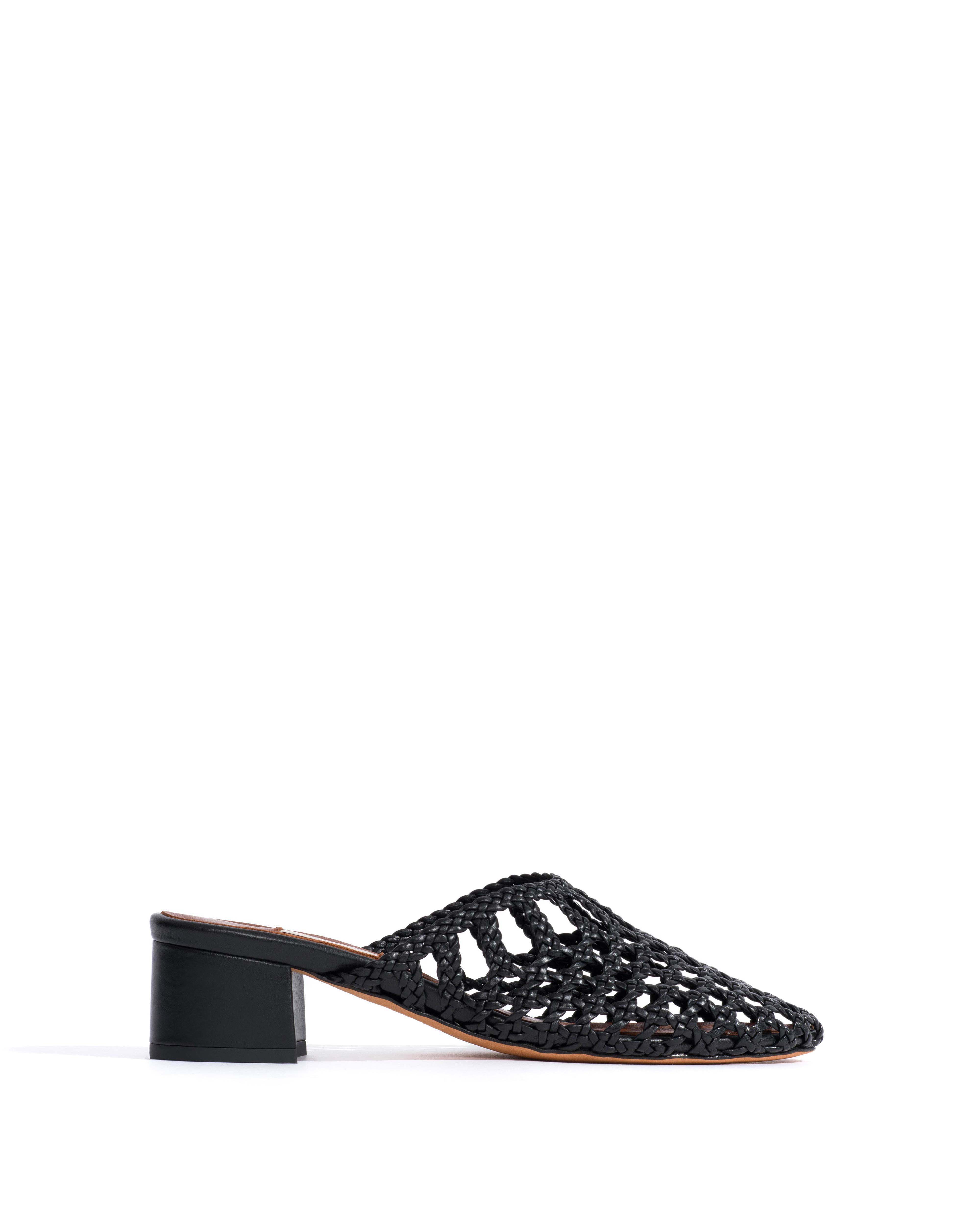 Sabrina 40 hand-braided leather Black