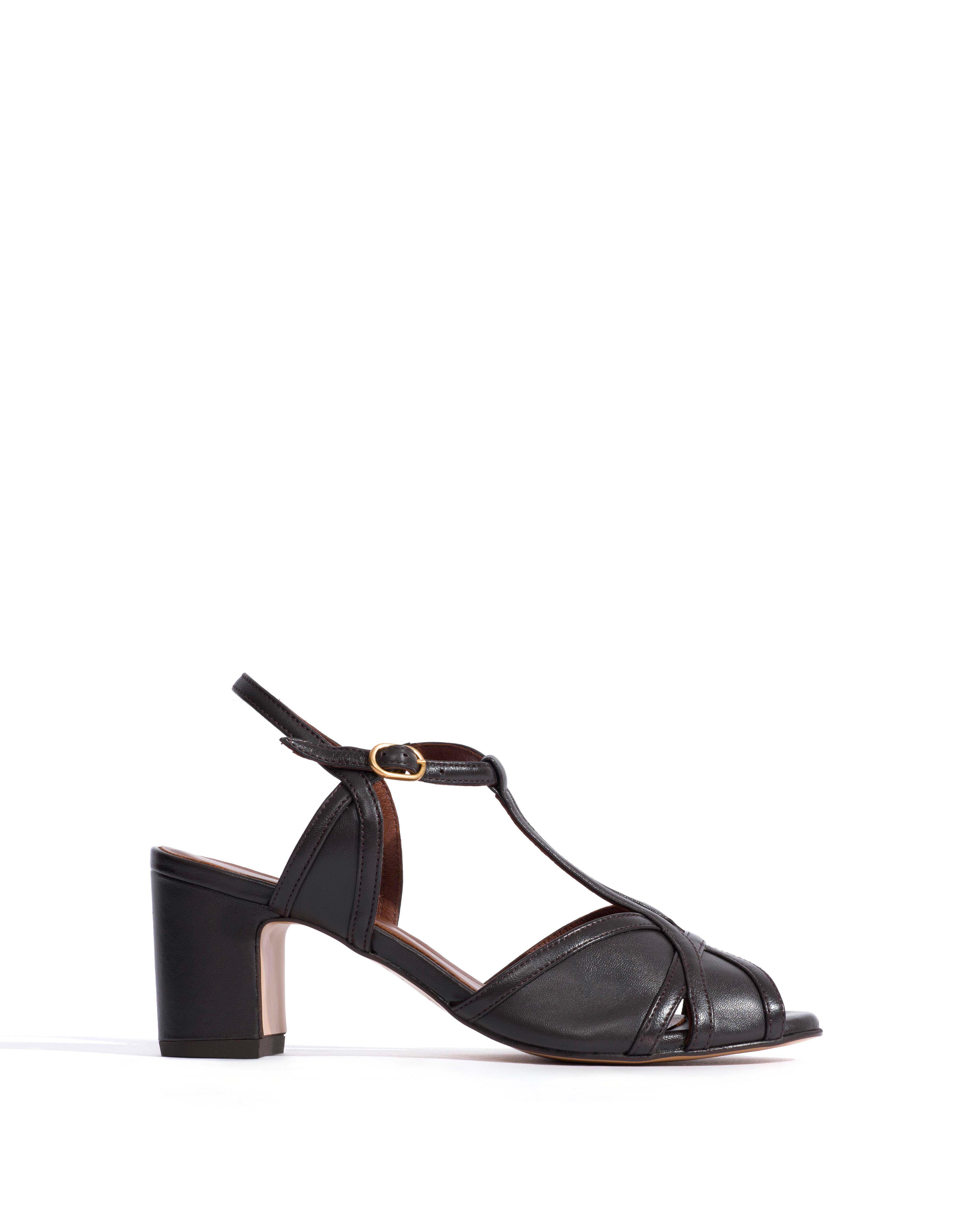 Therese 55 Shiny lamb Espresso brown