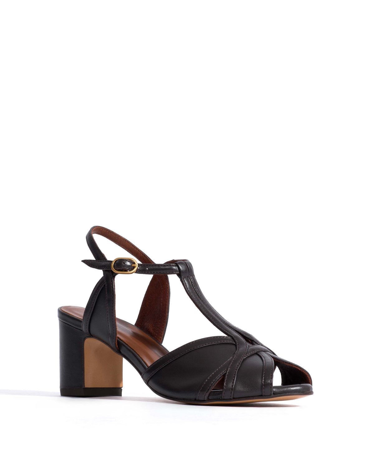 Therese 55 Shiny lamb Espresso brown