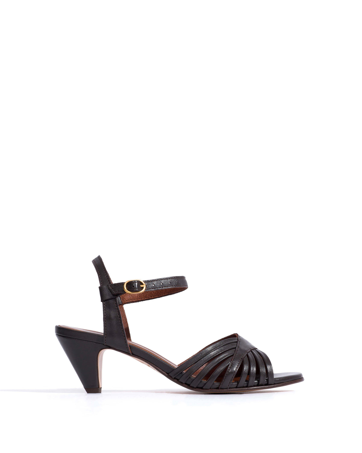 Hermine 50 stiletto Shiny lamb Espresso brown