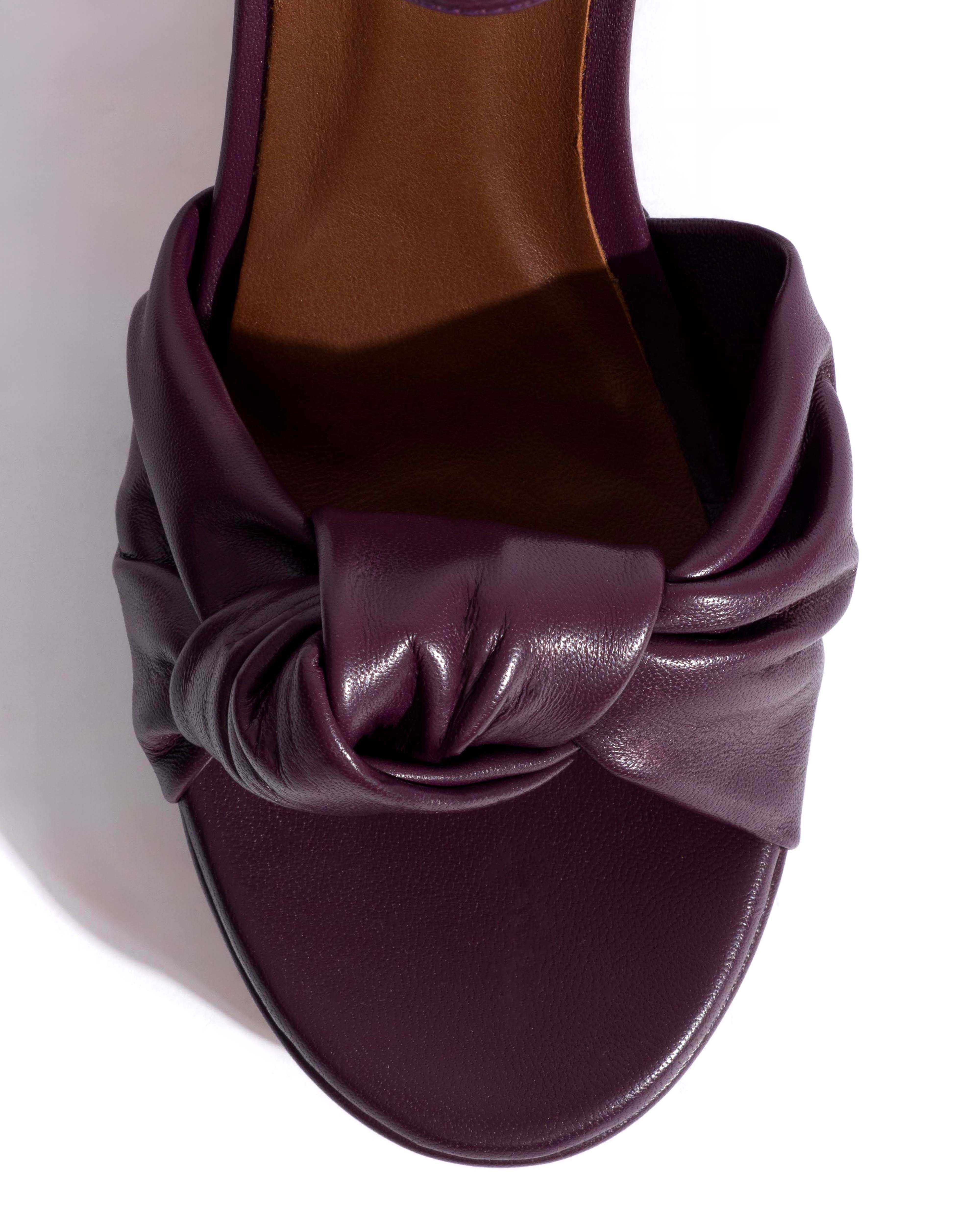 Aliza 85 platform Shiny lamb Fig purple