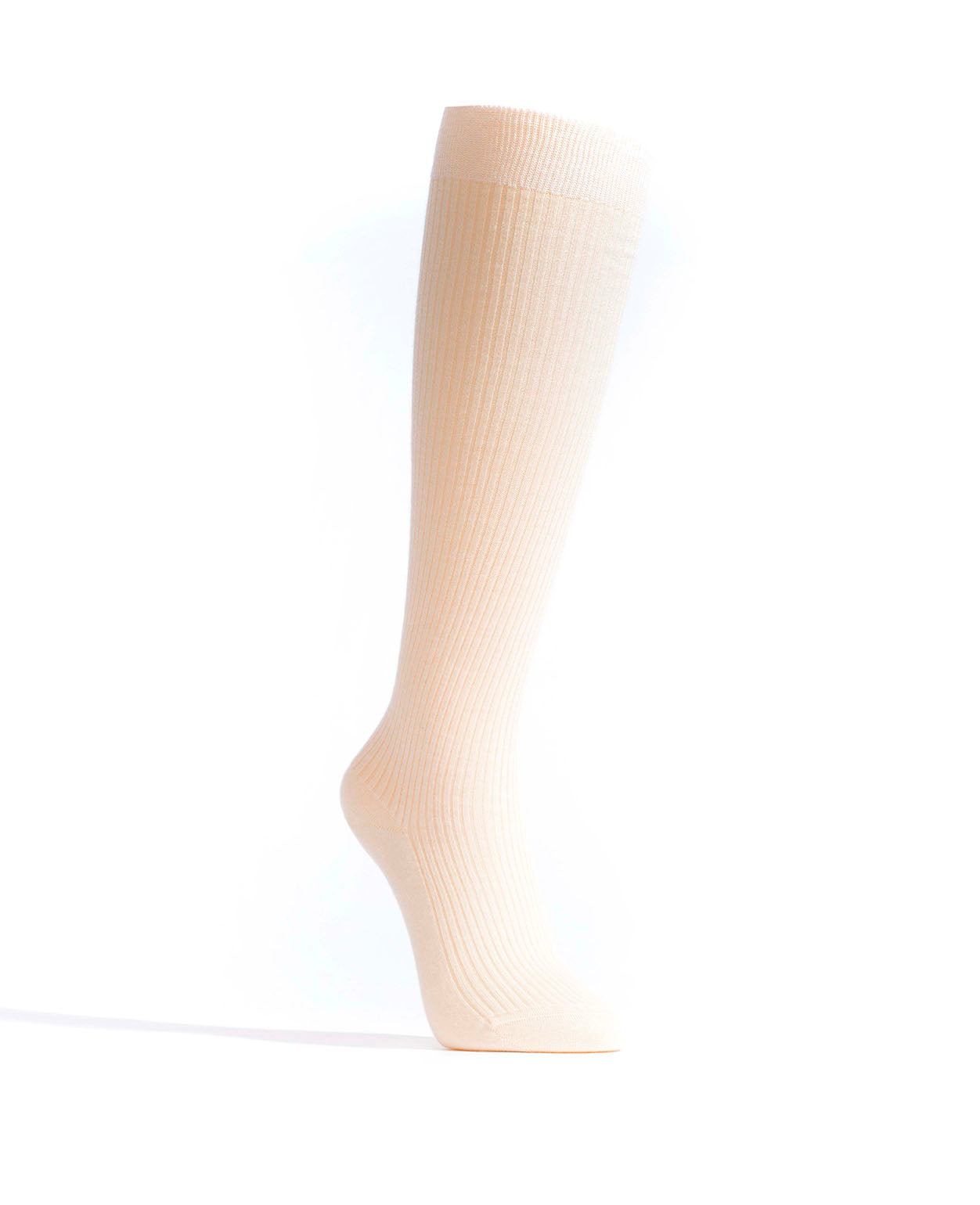 Ines knee-high silk cashmere socks 30% silk 70% cashmere Cream