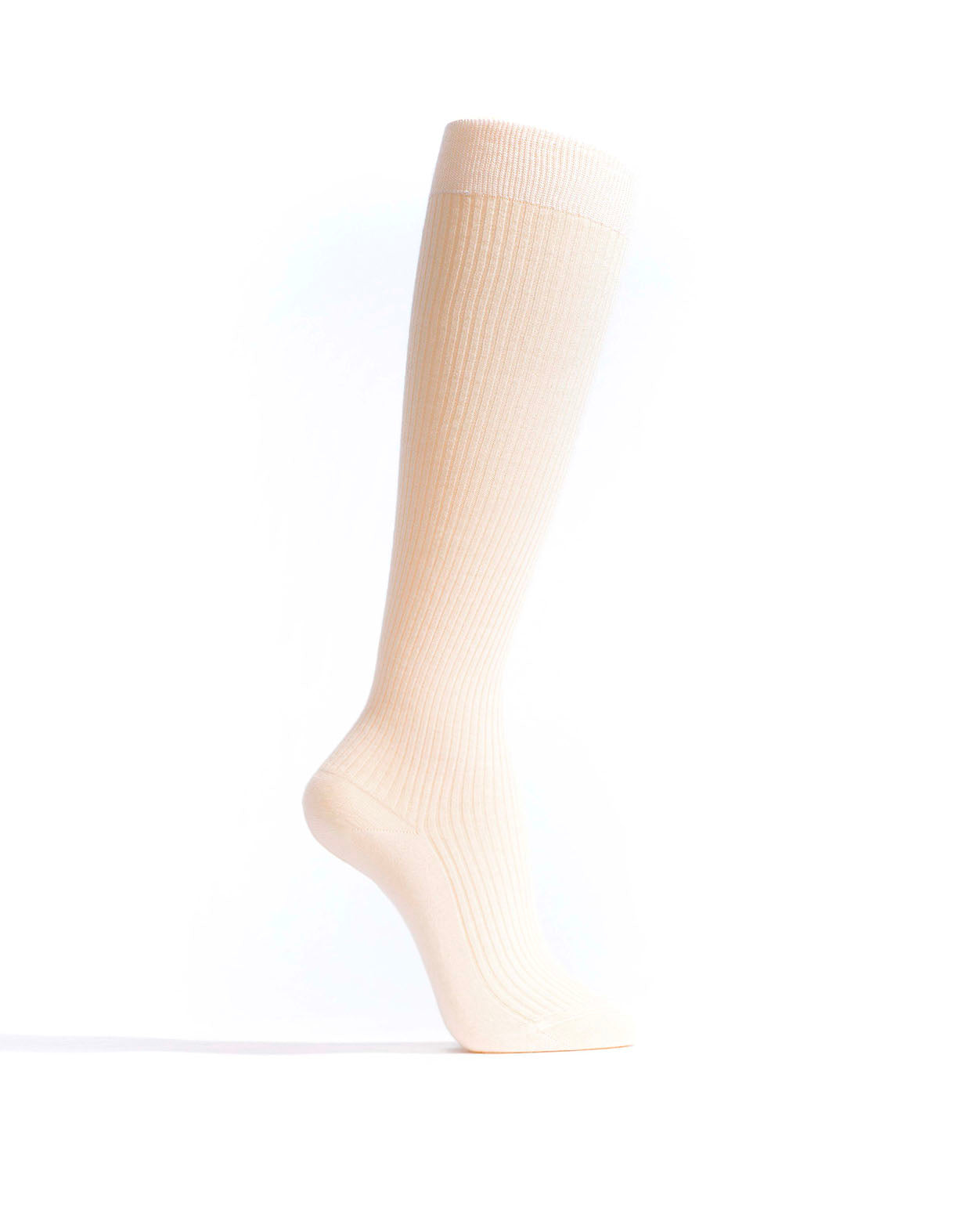 Ines knee-high silk cashmere socks 30% silk 70% cashmere Cream