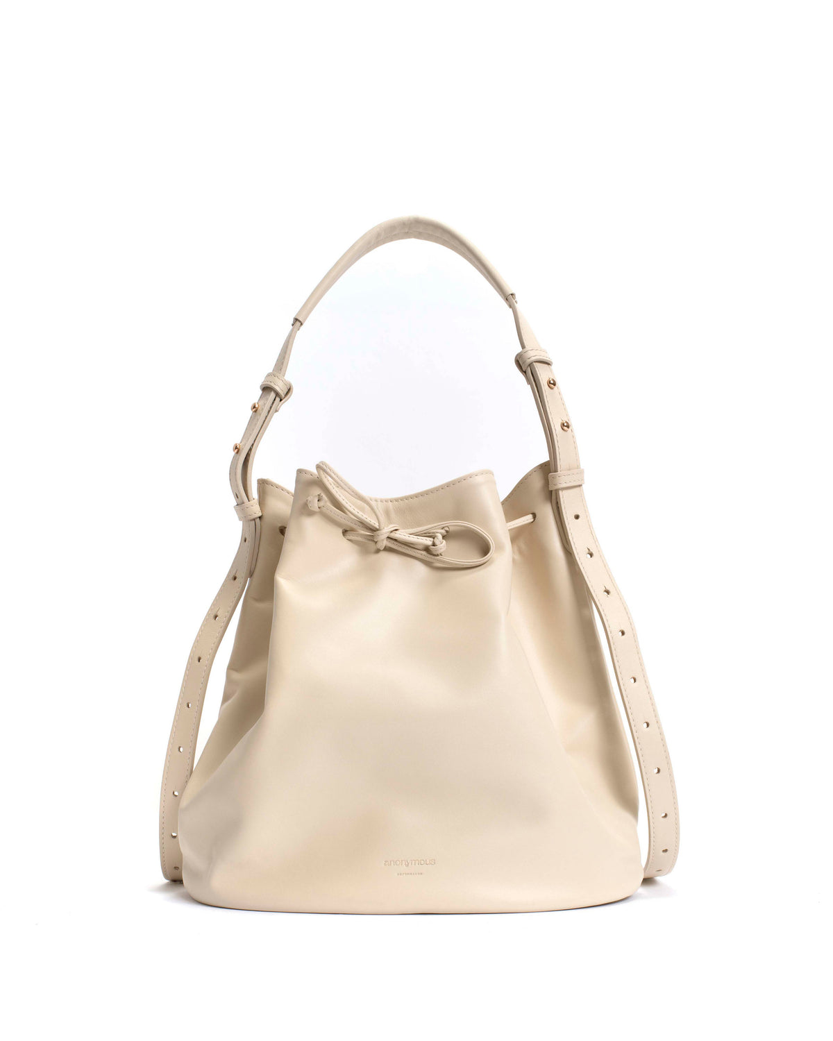 Kacey grand bucket bag Soft calf White sand