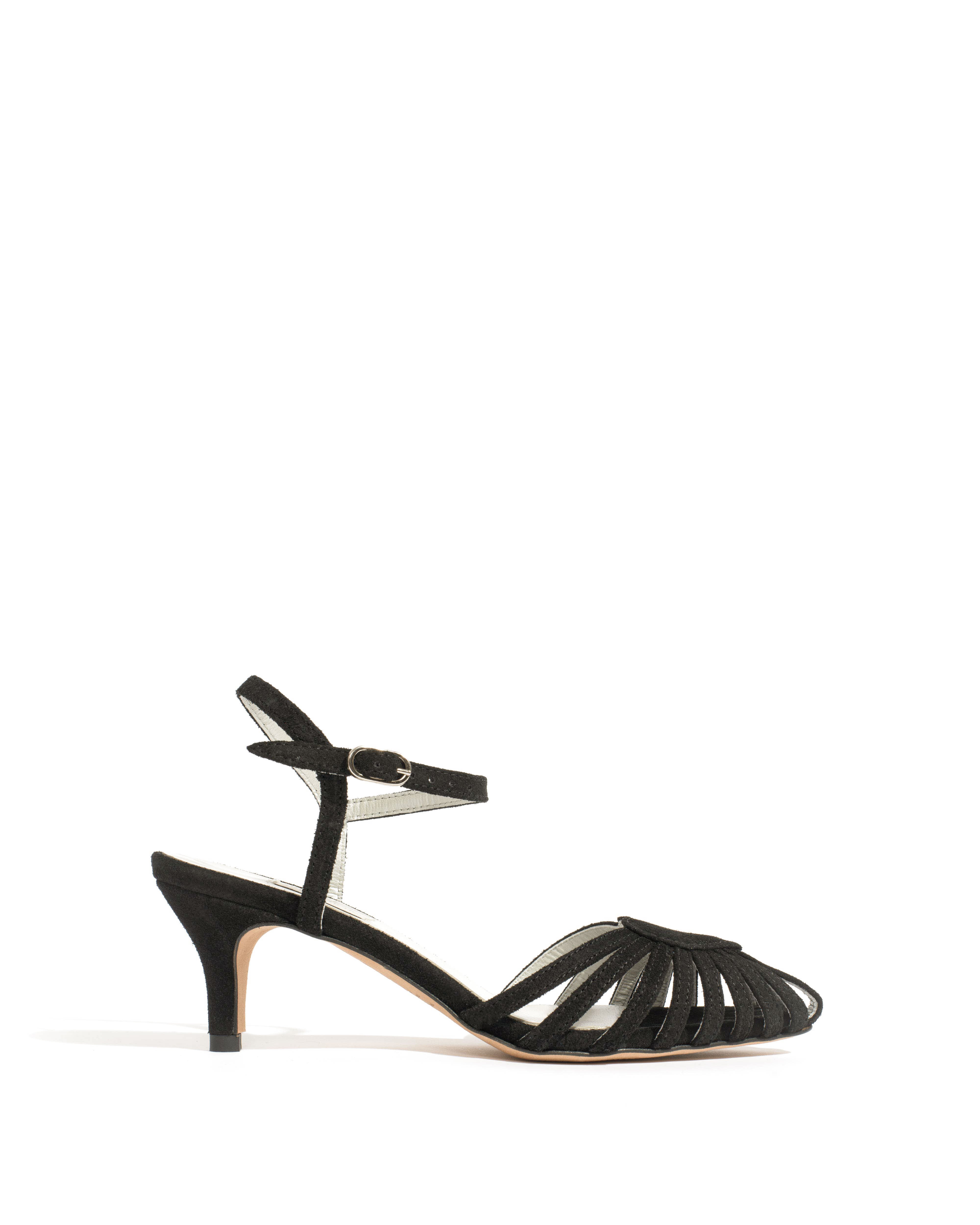 Keesha 55 Calf suede & lining Black & silver