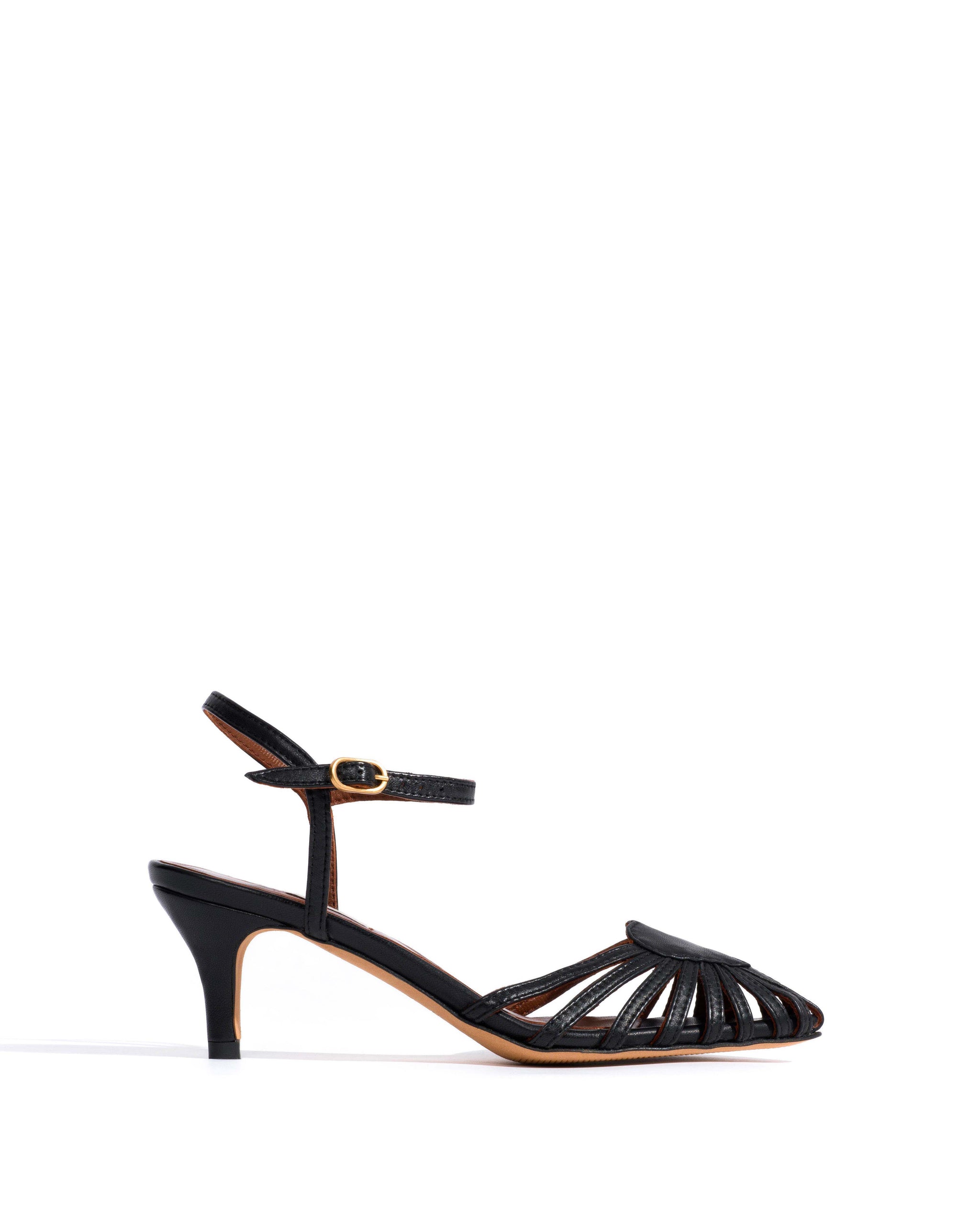 Keesha 55 Shiny lamb Black - Anonymous Copenhagen Heels