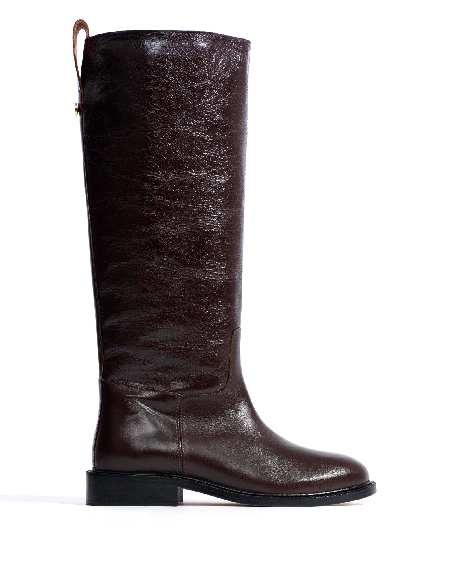 Semih Crinkled soft calf Espresso brown
