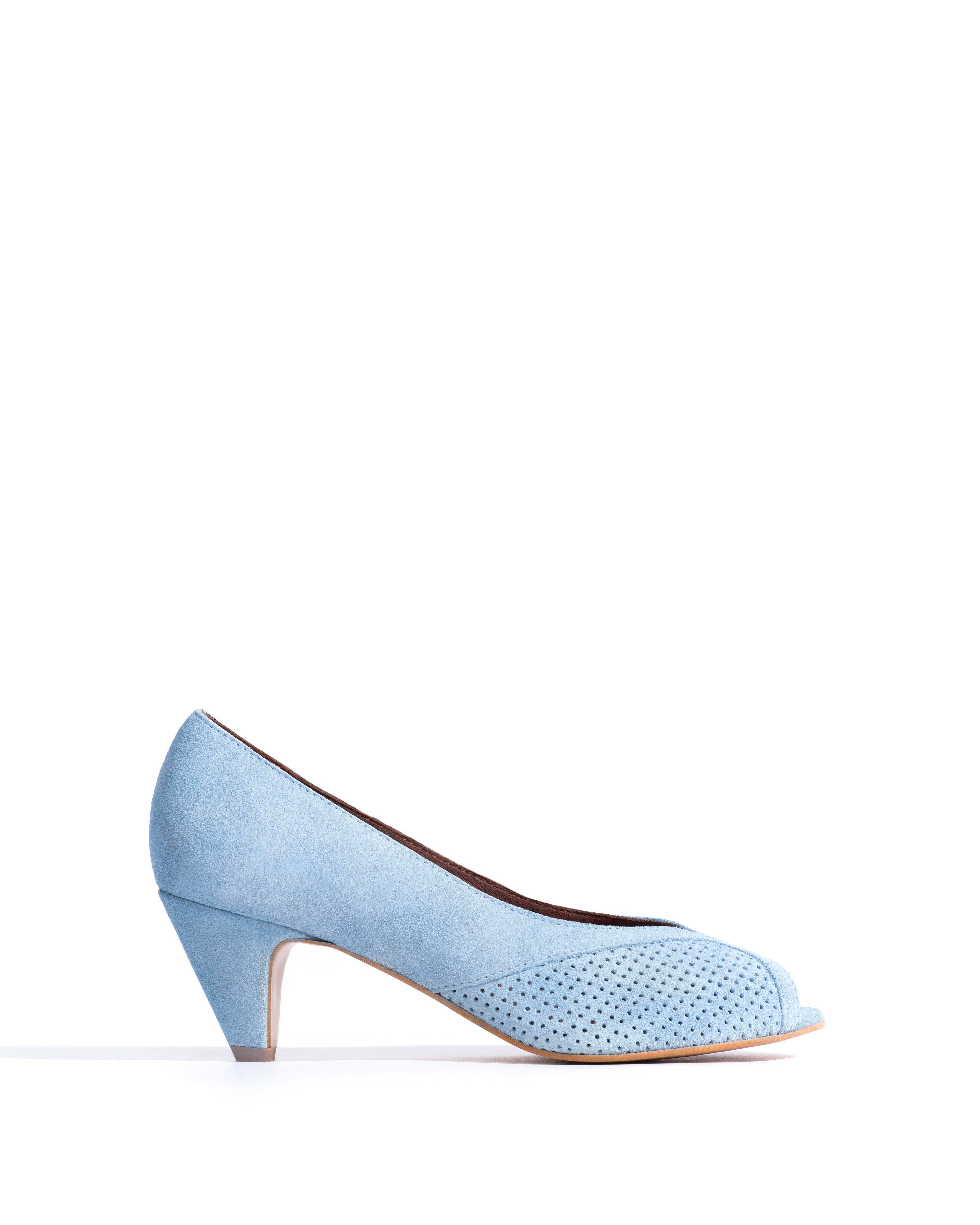Tiffany stiletto Calf suede Porcelain blue