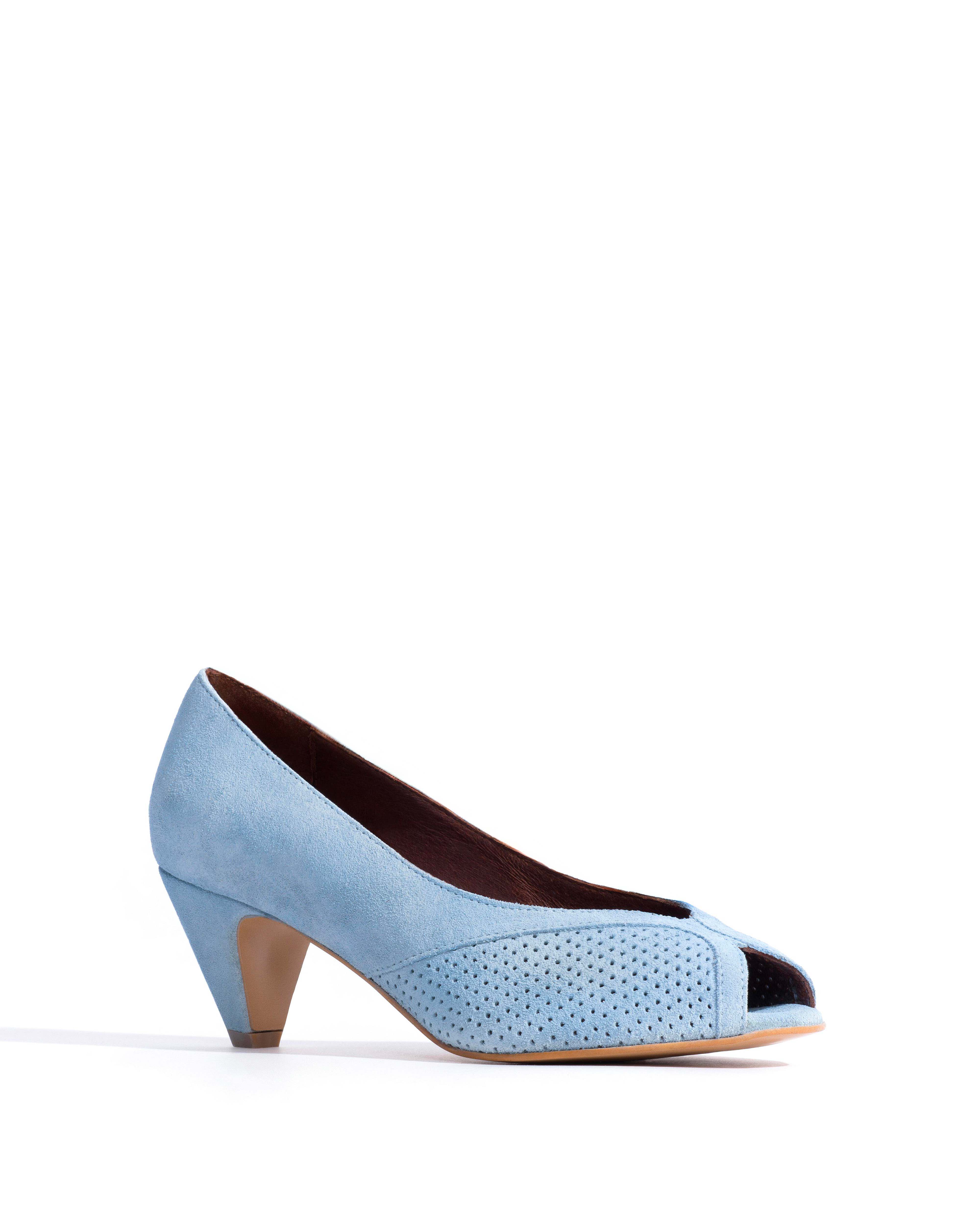 Tiffany stiletto Calf suede Porcelain blue