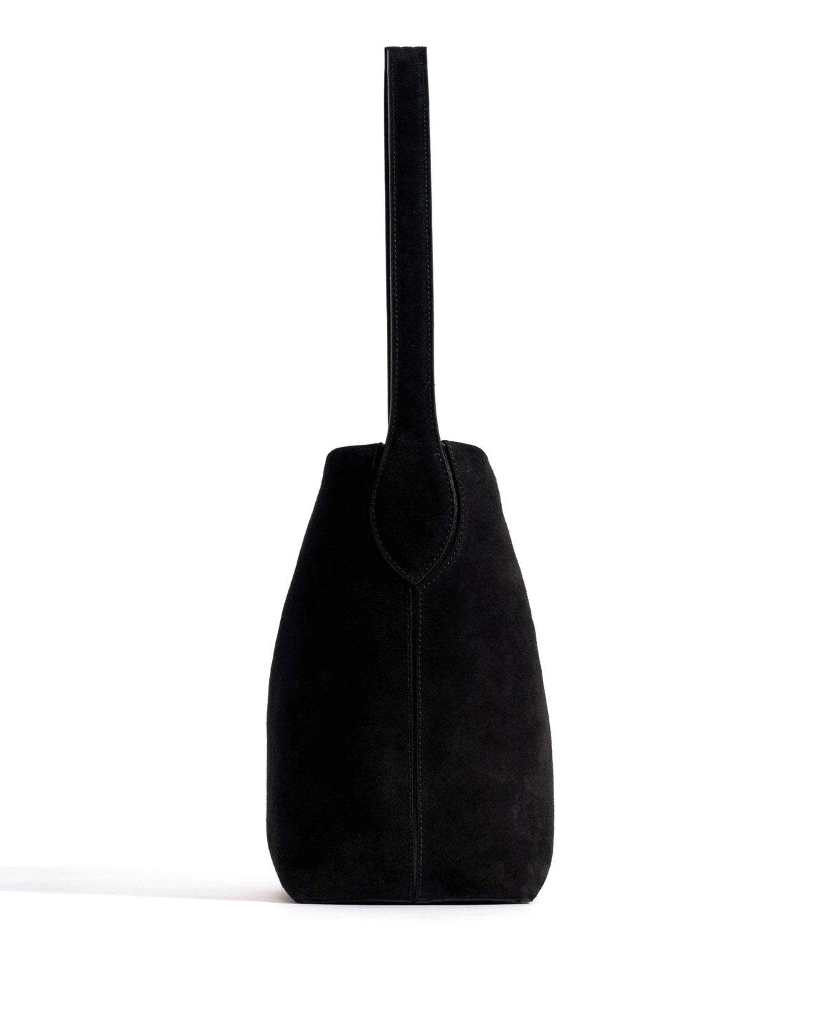Versa slouchy petite bag Calf suede Black