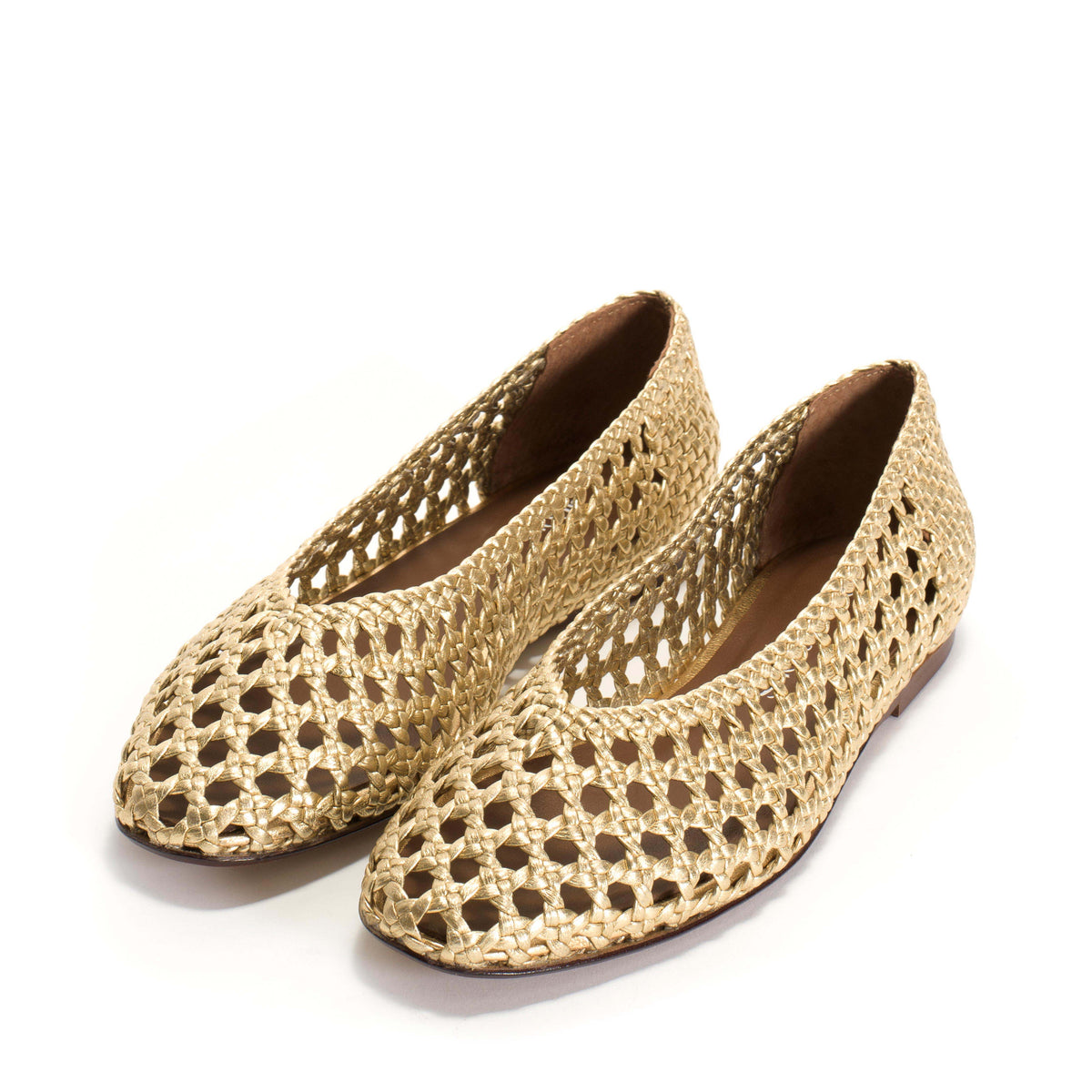 Sessi 10 hand-braided Hand-braided leather Gold