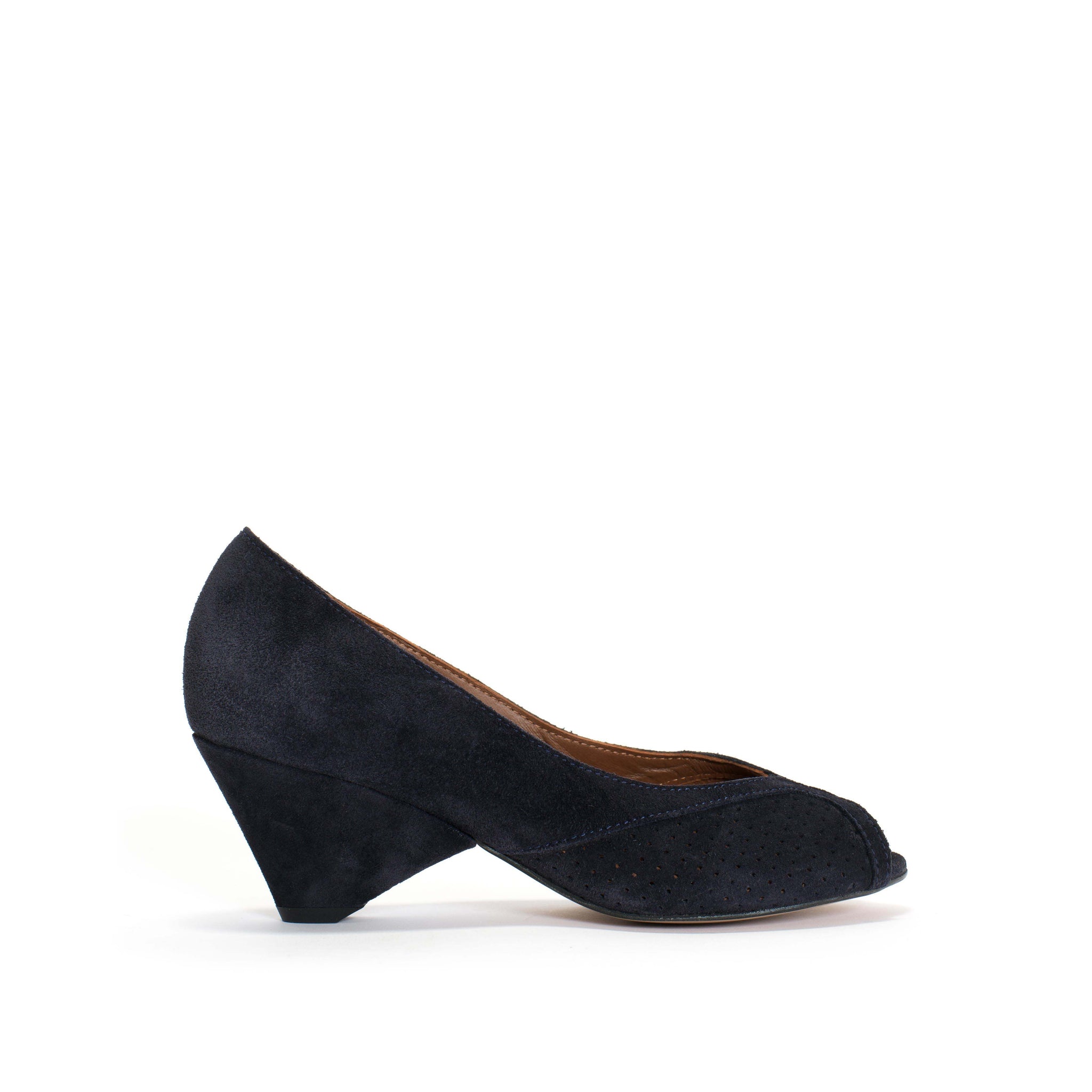 Tiffany Triangle Calf suede Dark blue - Anonymous Copenhagen