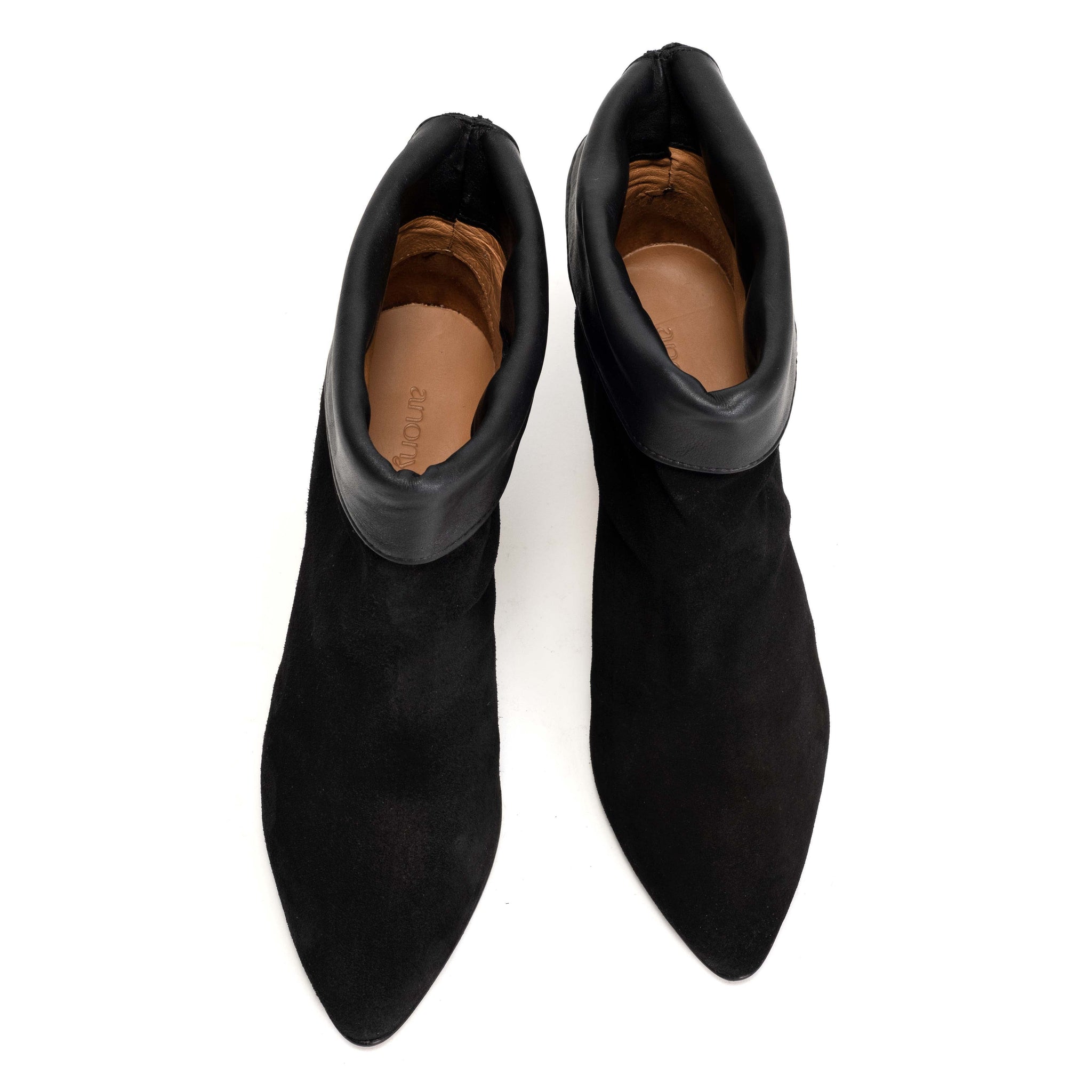 Eden Calf Suede & Shiny Lamb Black - Anonymous Copenhagen
