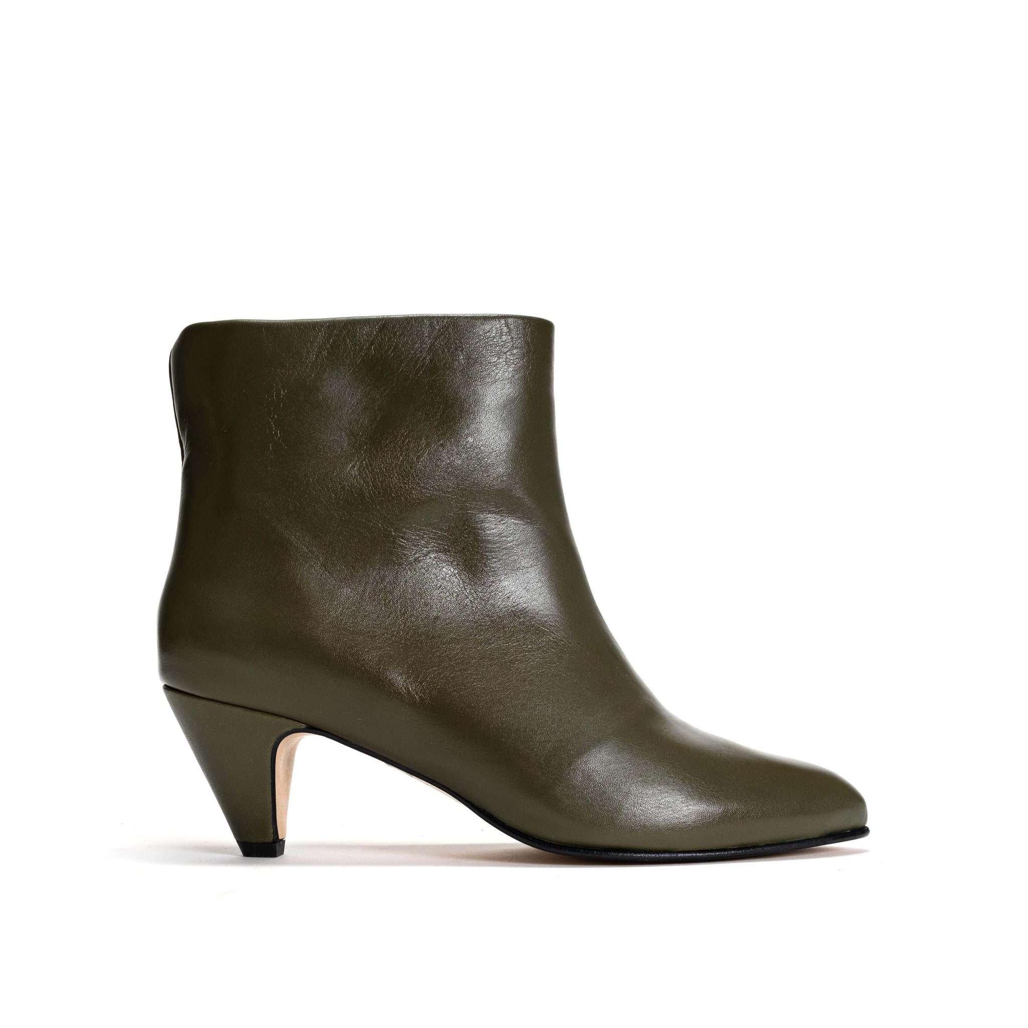 Hilly 50 stiletto Calf nappa Olive green - Anonymous Copenhagen