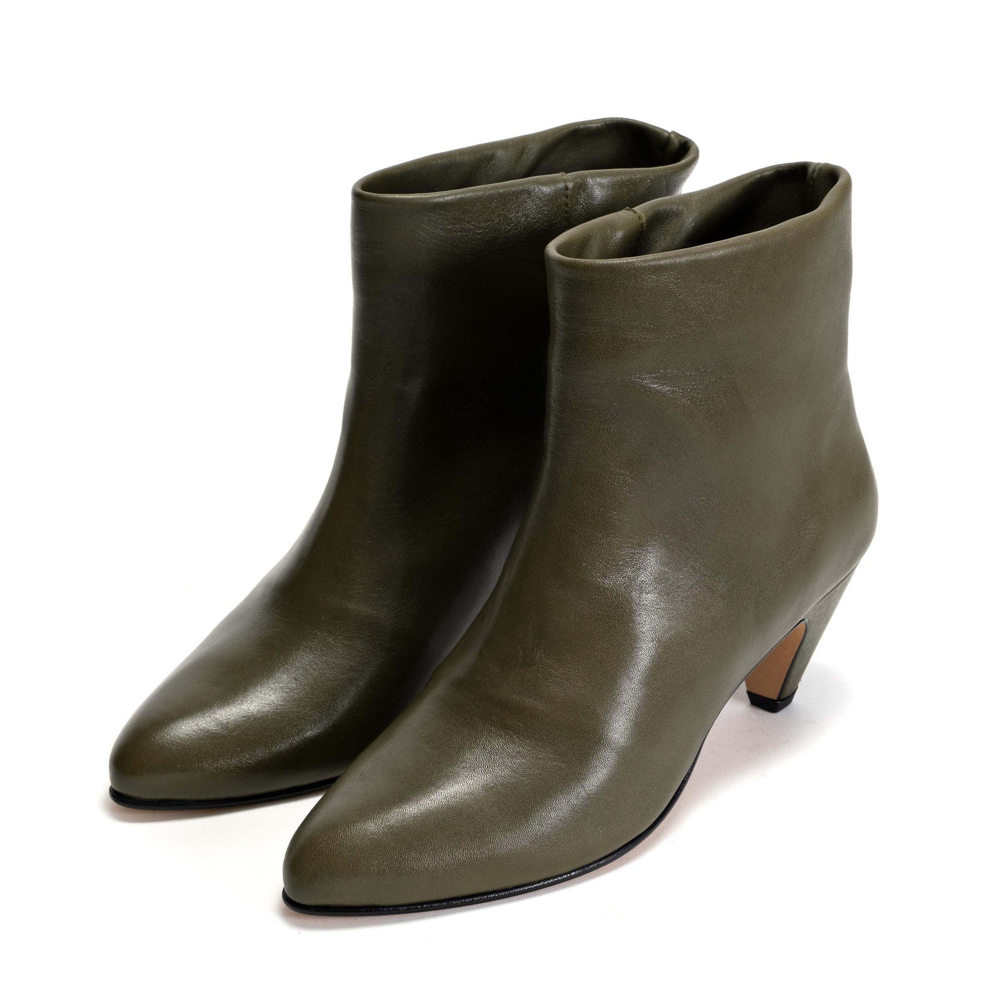 Hilly 50 stiletto Calf nappa Olive green - Anonymous Copenhagen