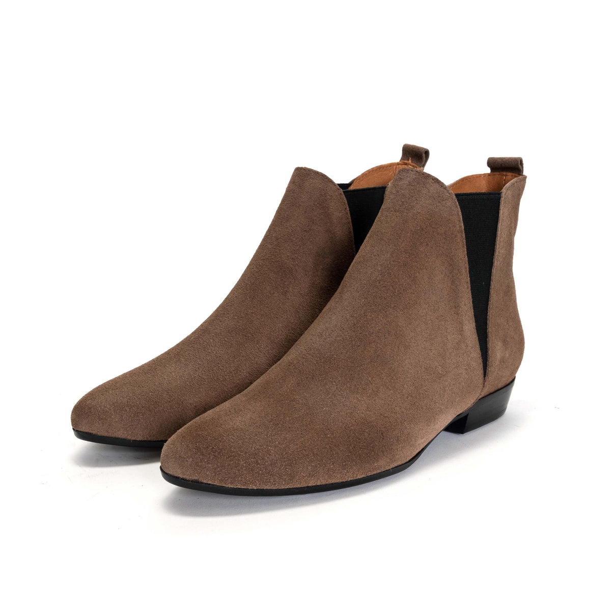 Rita Calf suede Dark taupe