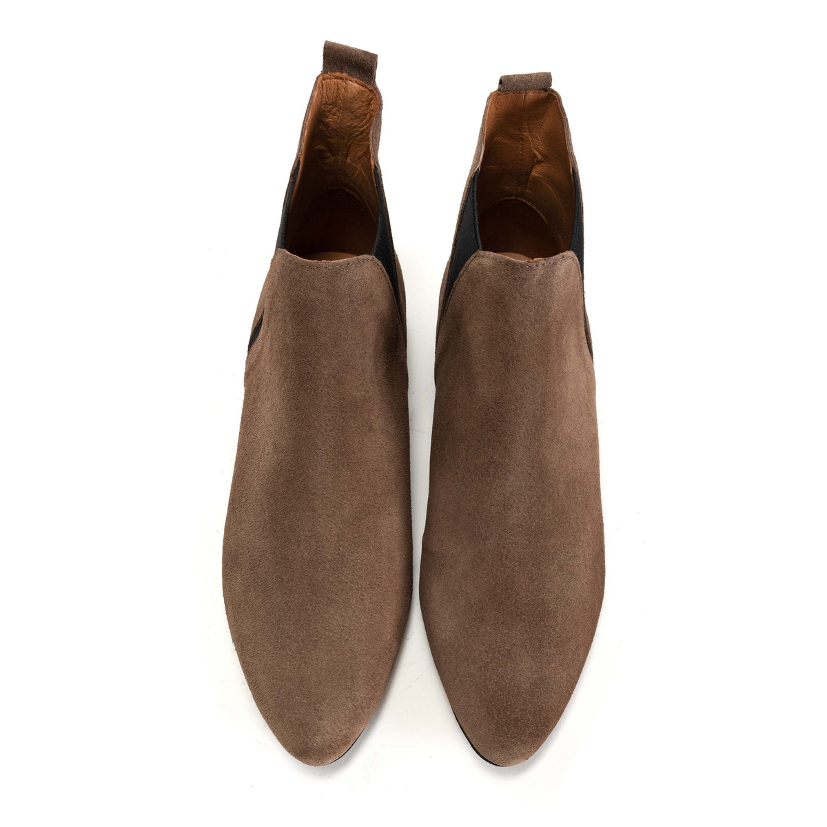 Rita Calf suede Dark taupe